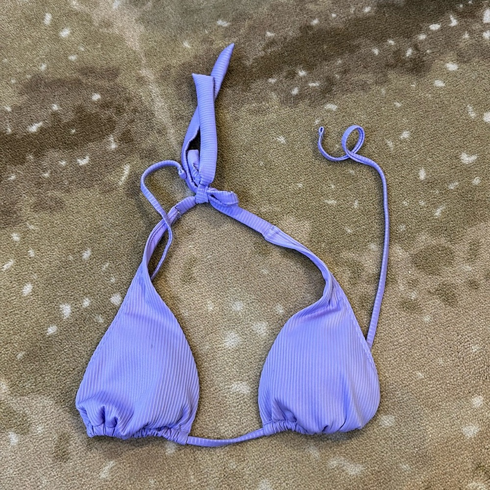 Holister purple tie back bikini top XS